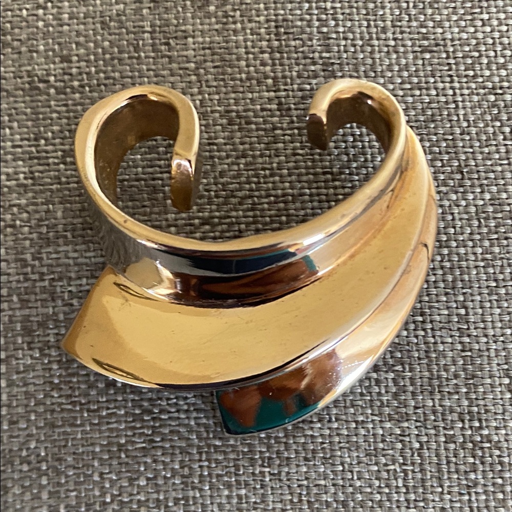 Modernist Gold-Tone Sculptural Vintage Brooch
